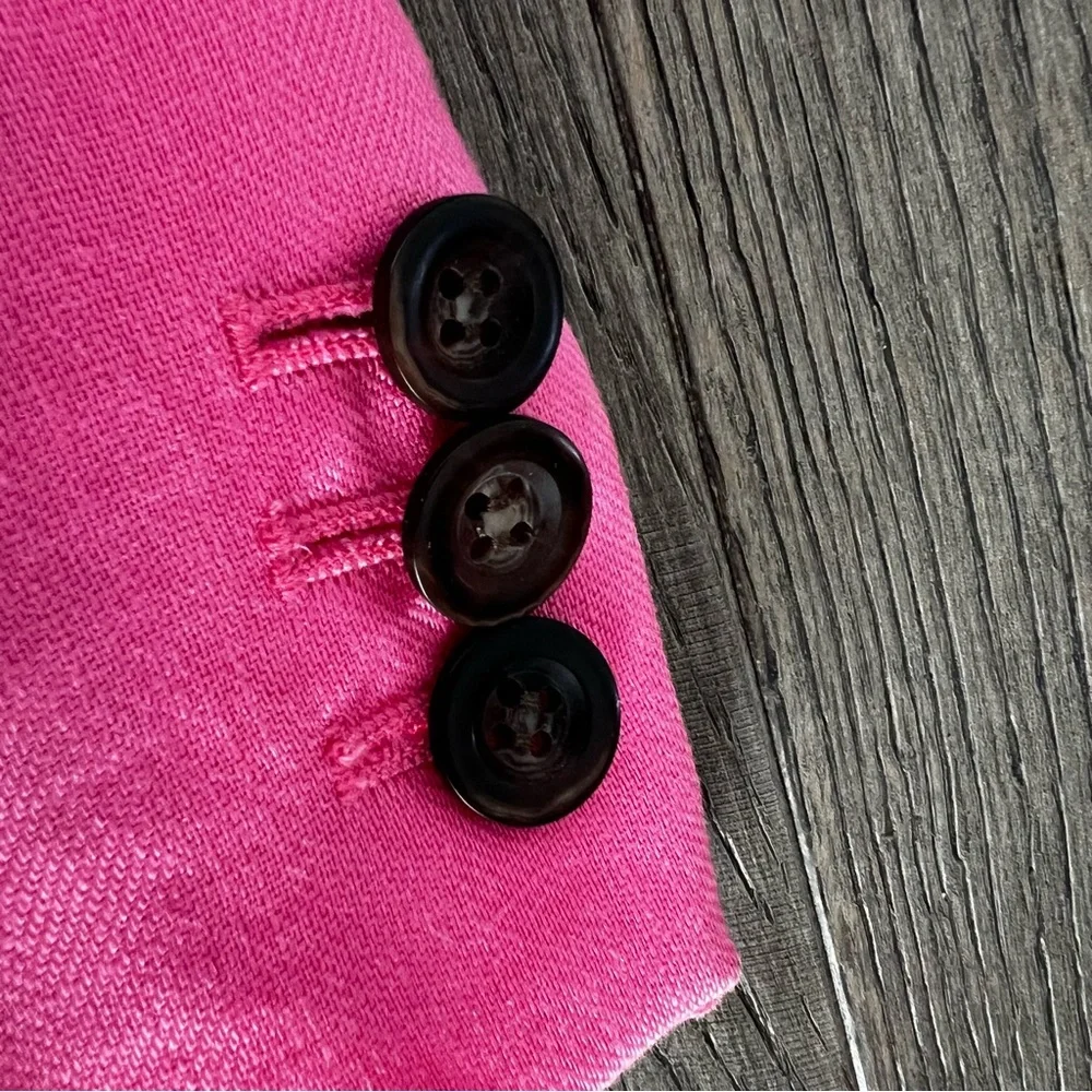 J. Crew Bright Pink Ruched-Sleeve Blazer